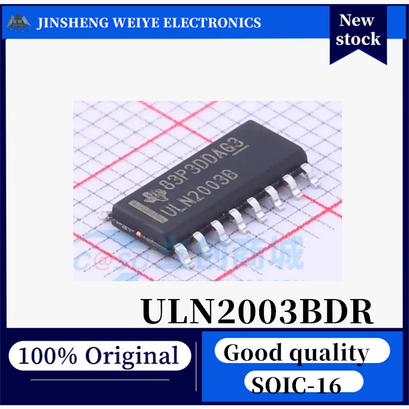 (20/100 pieces) ULN2003BDR ULN2003B SOIC-16 7-channel Darlington transistor array chip, 100% new, original, in stock. Chipset.