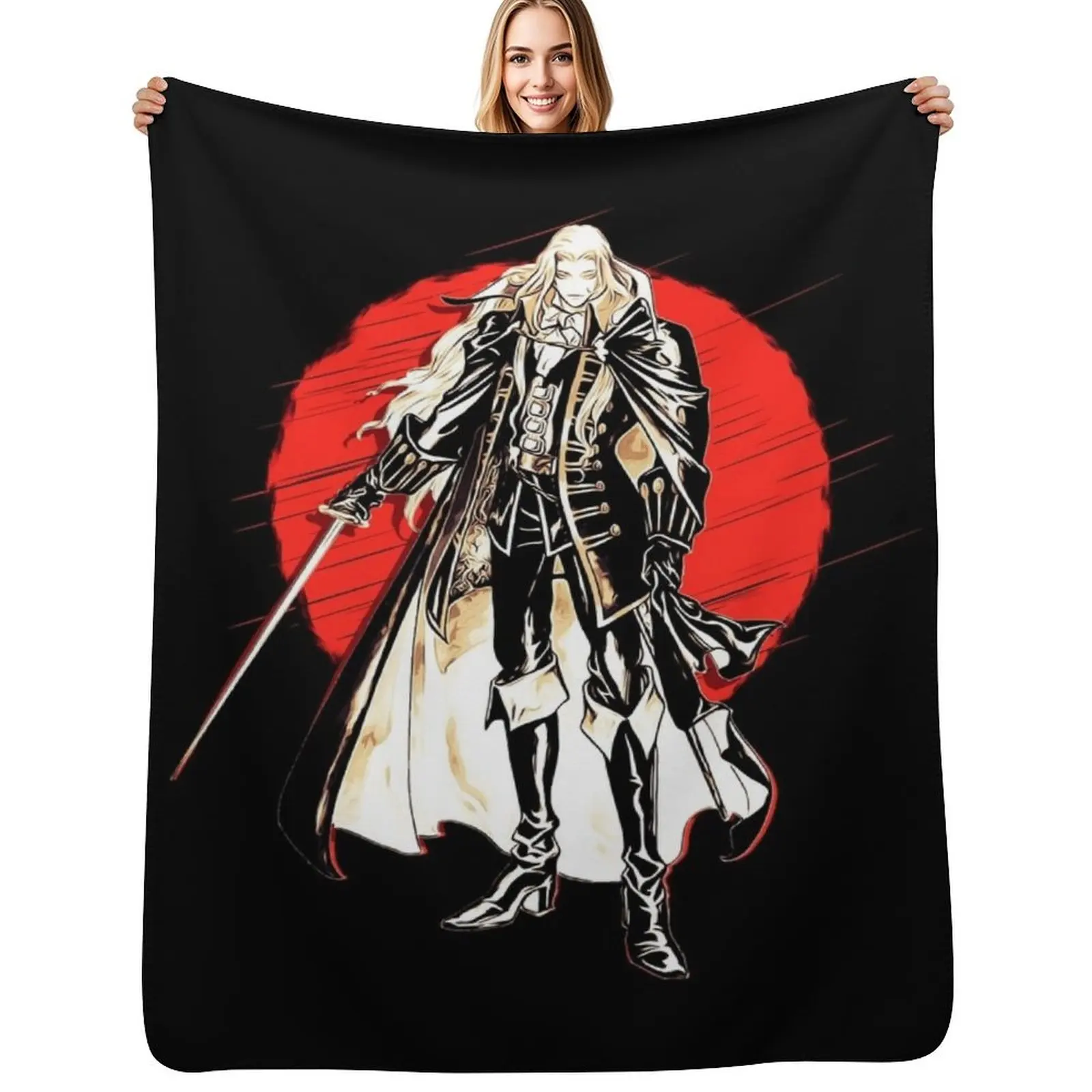 

Alucard - Castlevania Throw Blanket Flannel Fleece Soft Warm Throw Blanket