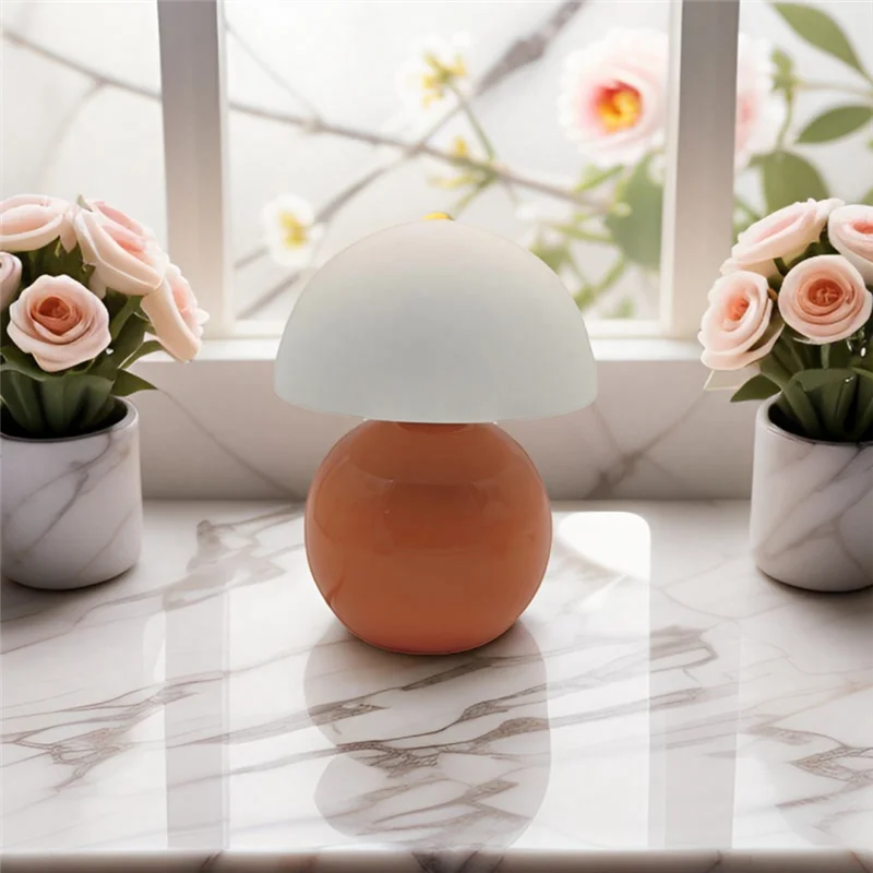 

AB15-Грибная лампа, настольная прикроватная тумбочка, лампа для спальни, милая мини-сувременная лампа середины века с регулируемой яркостью