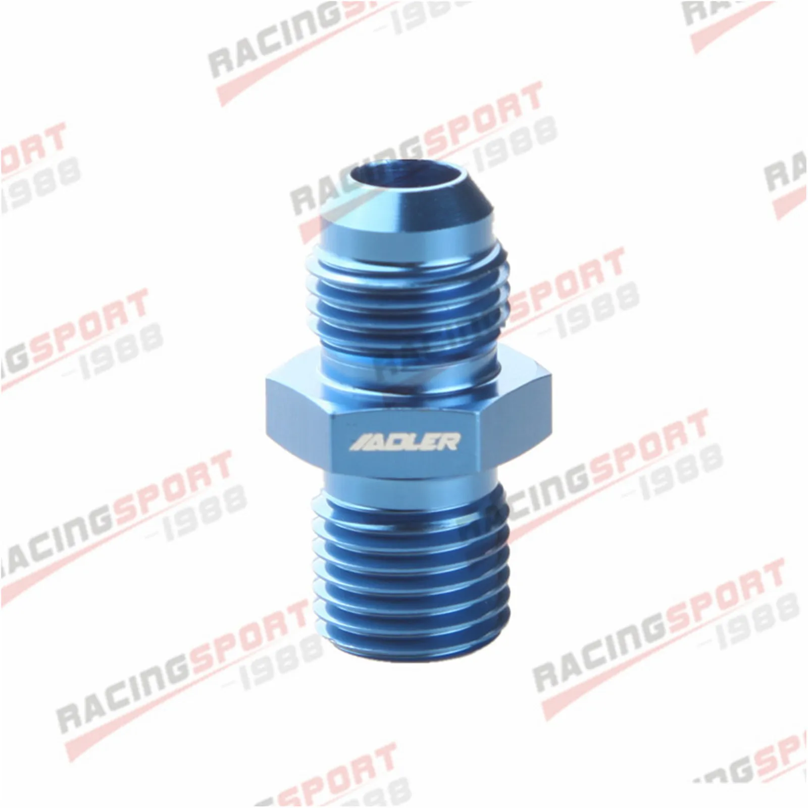 6AN -6AN Male Flare To M12 x 1.25 Metric Straight Aluminum Fitting Adapter Black / Blue