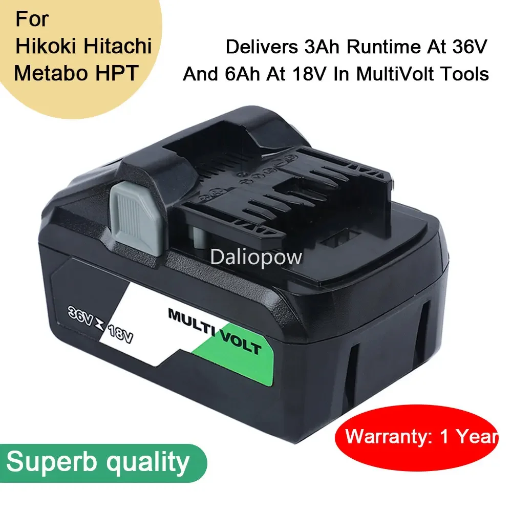 BSL36A18 BSL36B18 Li-ion MultiVolt 18V 6Ah/36V 3Ah Rechargeable Battery for Hikoki Hitachi 18V 36V Power Tools BSL1830 BLS1840