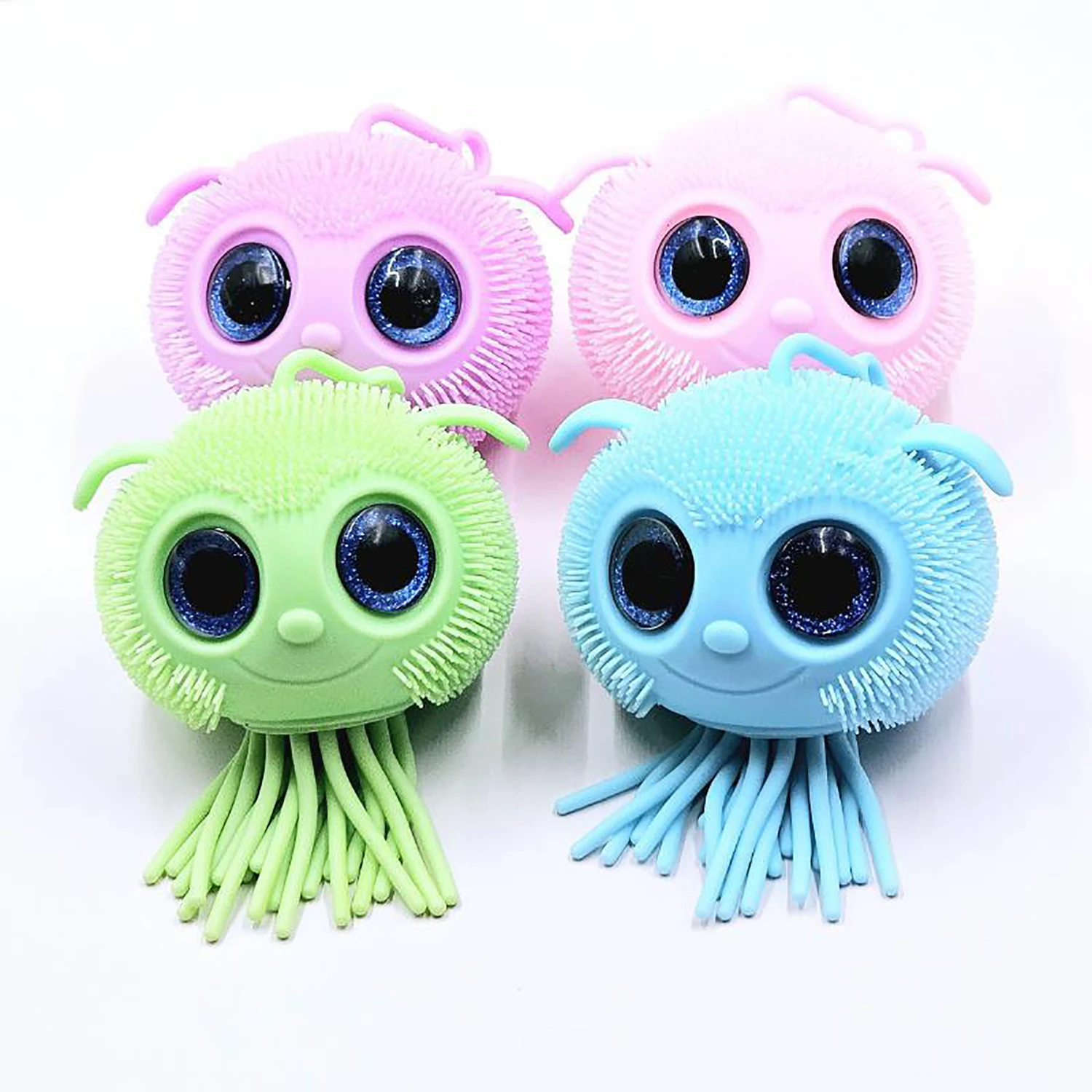 

TPR Pinching and Relaxing Toy Big Eyes Jellyfish Flash Band Electronic Toy Ventilatory Artifact
