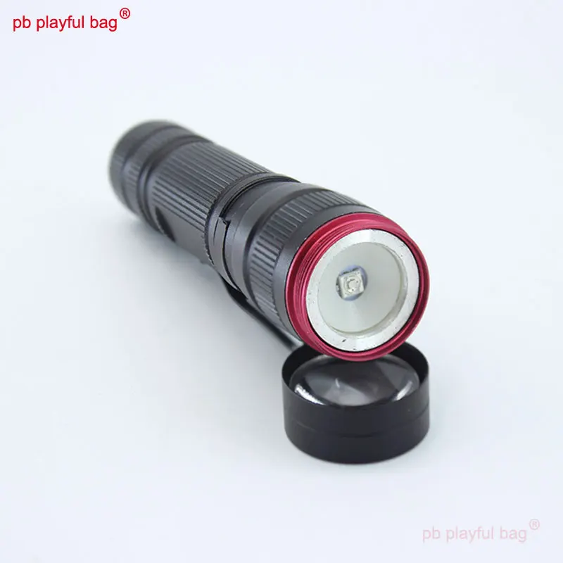 กีฬากลางแจ้งไฟฉาย UV 395nm สีม่วงโลหะอลูมิเนียมไฟฉายขนาดเล็ก Telescopic Focusing ของเล่นอุปกรณ์เสริม RG17