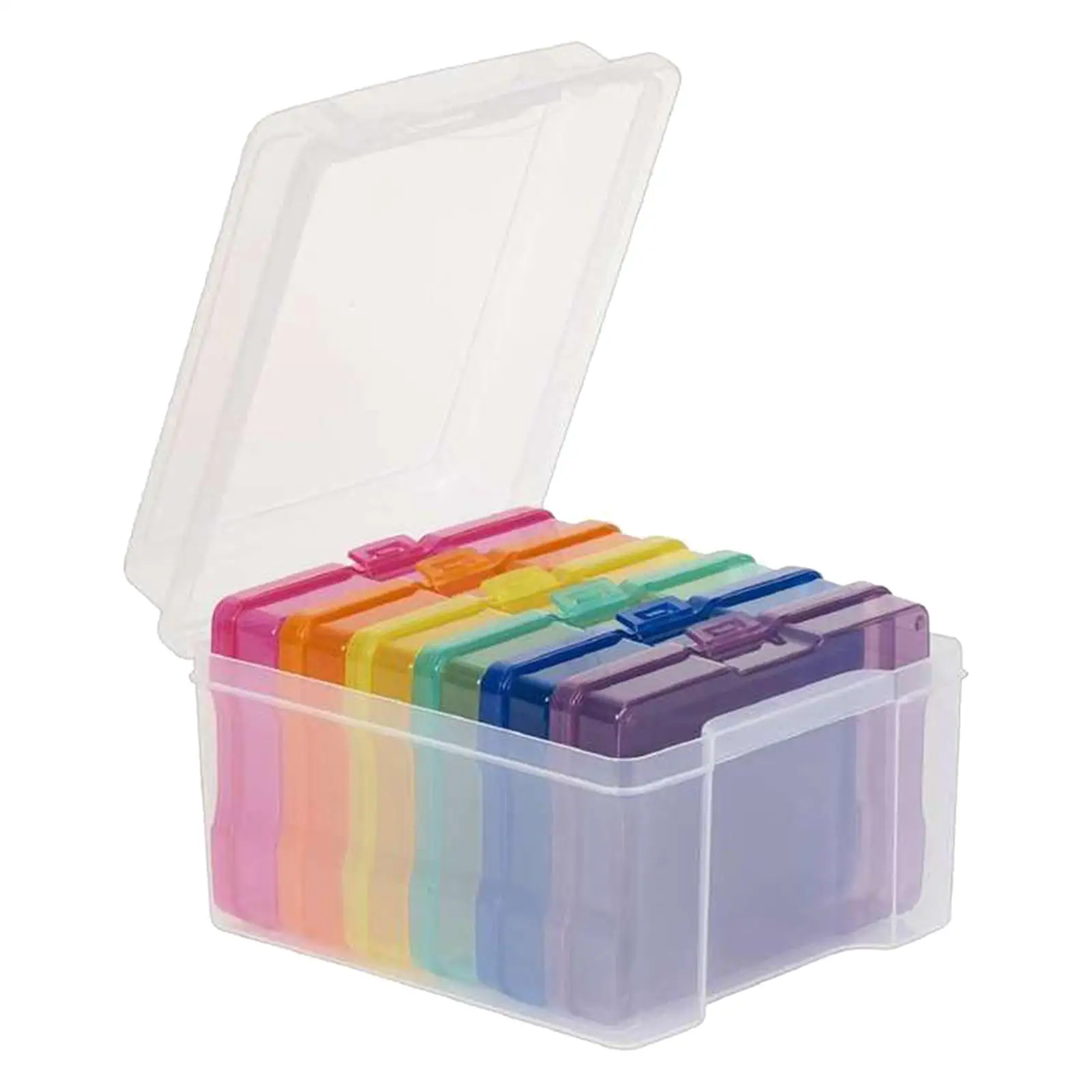 Multifunctional Photo Case 5x7 inch Craft Storage 6 Inner Keeper Boxes Picture Storage Containers