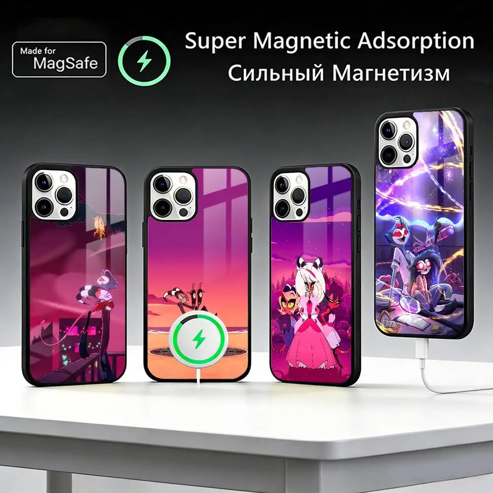 

H-Helluva Boss Cartoon Phone Case For iPhone17,16,15,14,13,12,11 Plus,Pro Max, New Magnetic Wireless Charging