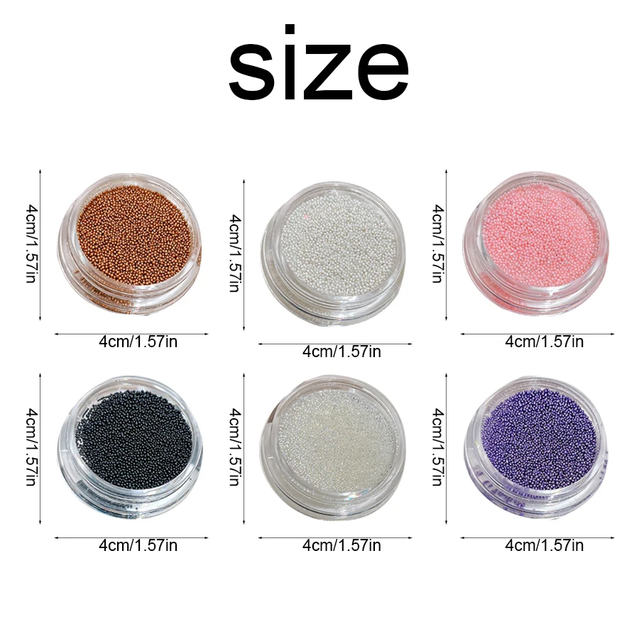 1 pz Nail Caviar Micro Mini Caviar Beads Gel Polish 3D Nail Art Jewelry Tip Nails Design decorazioni per Manicure