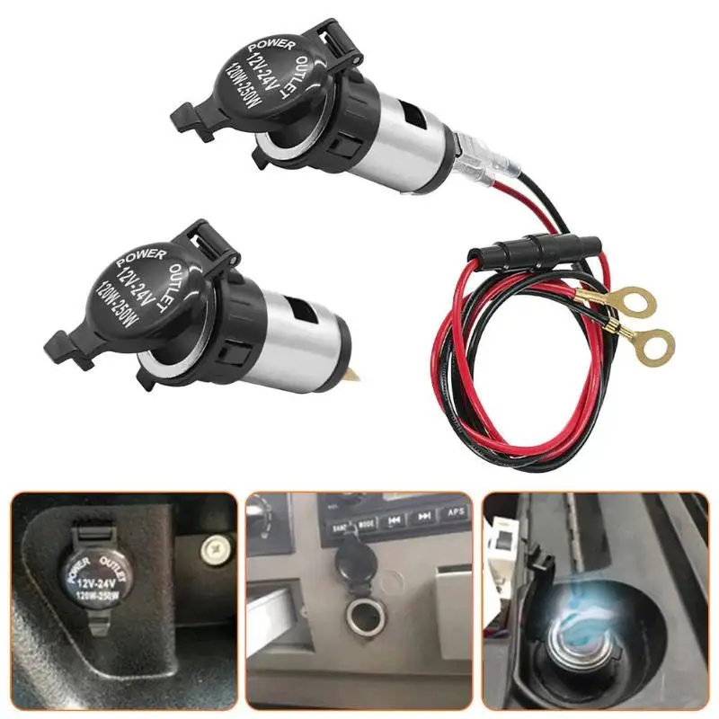 12V Car Cigarette Lighter Socket Adapter Secure Fit Plug Outlet for Truck Boat Motorcycle Loss Prevention