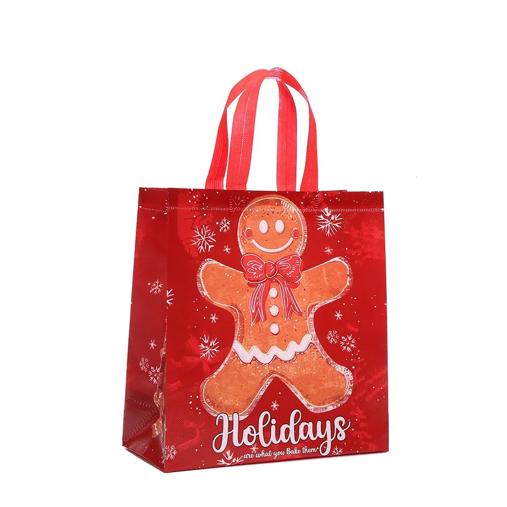 

Reusable Gift Bag Non-Woven Christmas Gift Bag Holiday Gift Holder Festive Non Woven Tote Bag For Snacks Holder Holiday Party