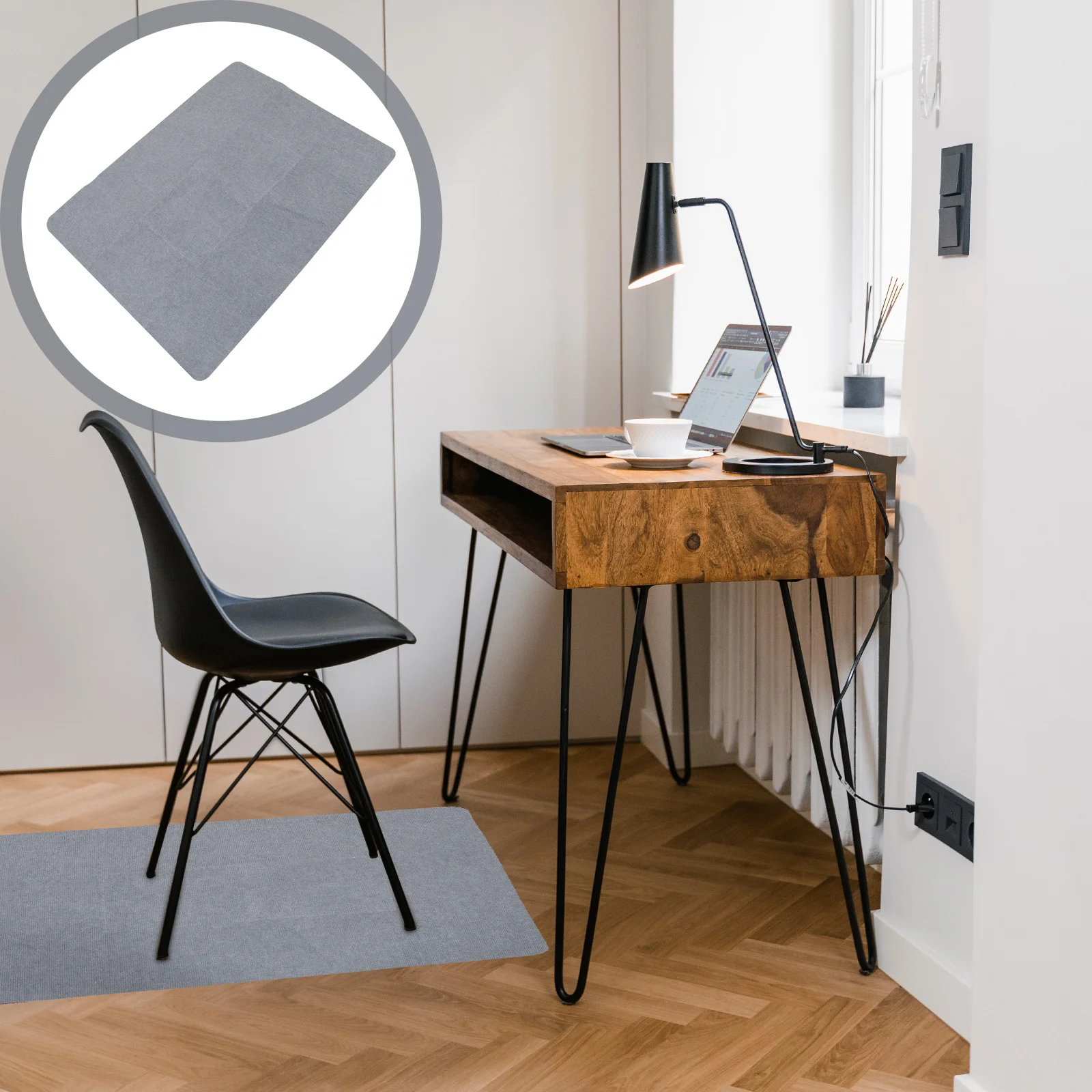 

Non-Slip Office Floor Mat Polyester Chair Mat Soft Thick Cushion Protector for Gaming Desk Entrance Kitchen Bathroom Ground Pad