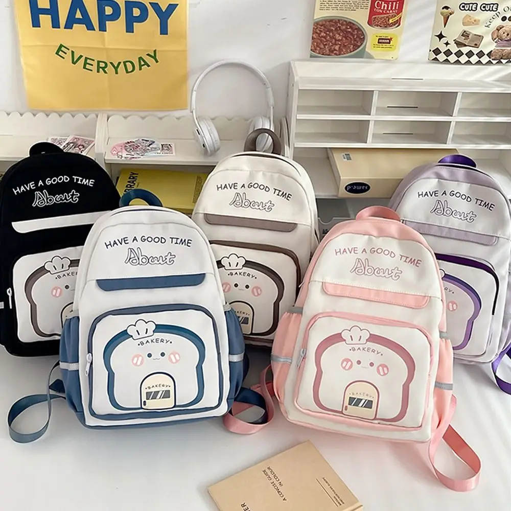 

Portable Large Capacity Backpack Casual Lightweight School Bag Cute Cartoon Shoulder Bag Travel