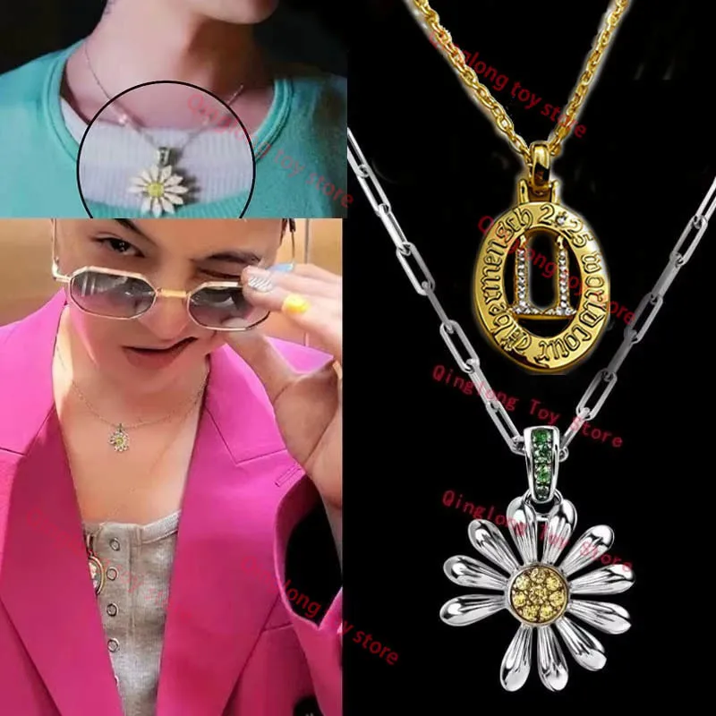 880818 Collana stile idol GD con diamante 2025 G-Dragon Stesso stile Collana margherita Accessori decorativi Giocattolo Regalo per ragazze