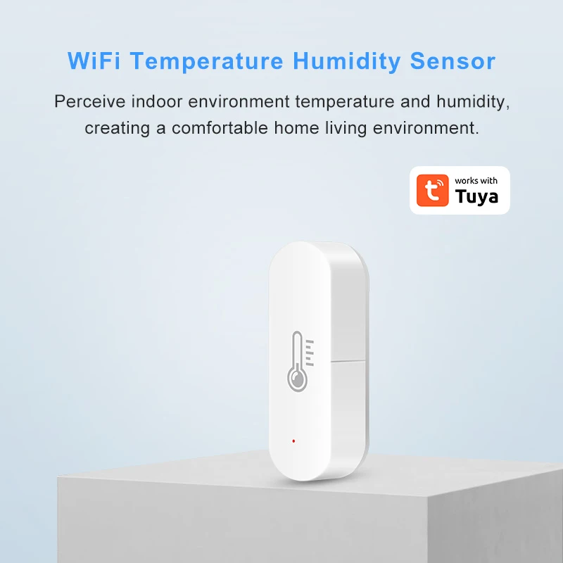 Xiaomi-Tuya WiFi Sensor Inteligente de Temperatura e Umidade, Higrômetro Interno, Termômetro, Detector, Trabalhar com Alexa, Google Home