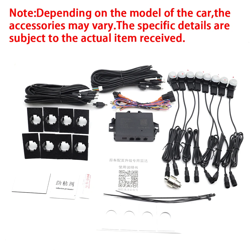 ZJCGO Car Front Rear Reverse Parking Sensor Assistance Backup Radar Buzzer System for Toyota Highlander Kluger XU70 2020~2024