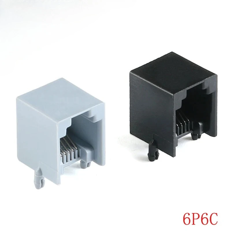Connettori RJ11 6P6C Per Telefono – Confezione Da 10 Spinotti Modulari A 6 Pin E 6 Contatti