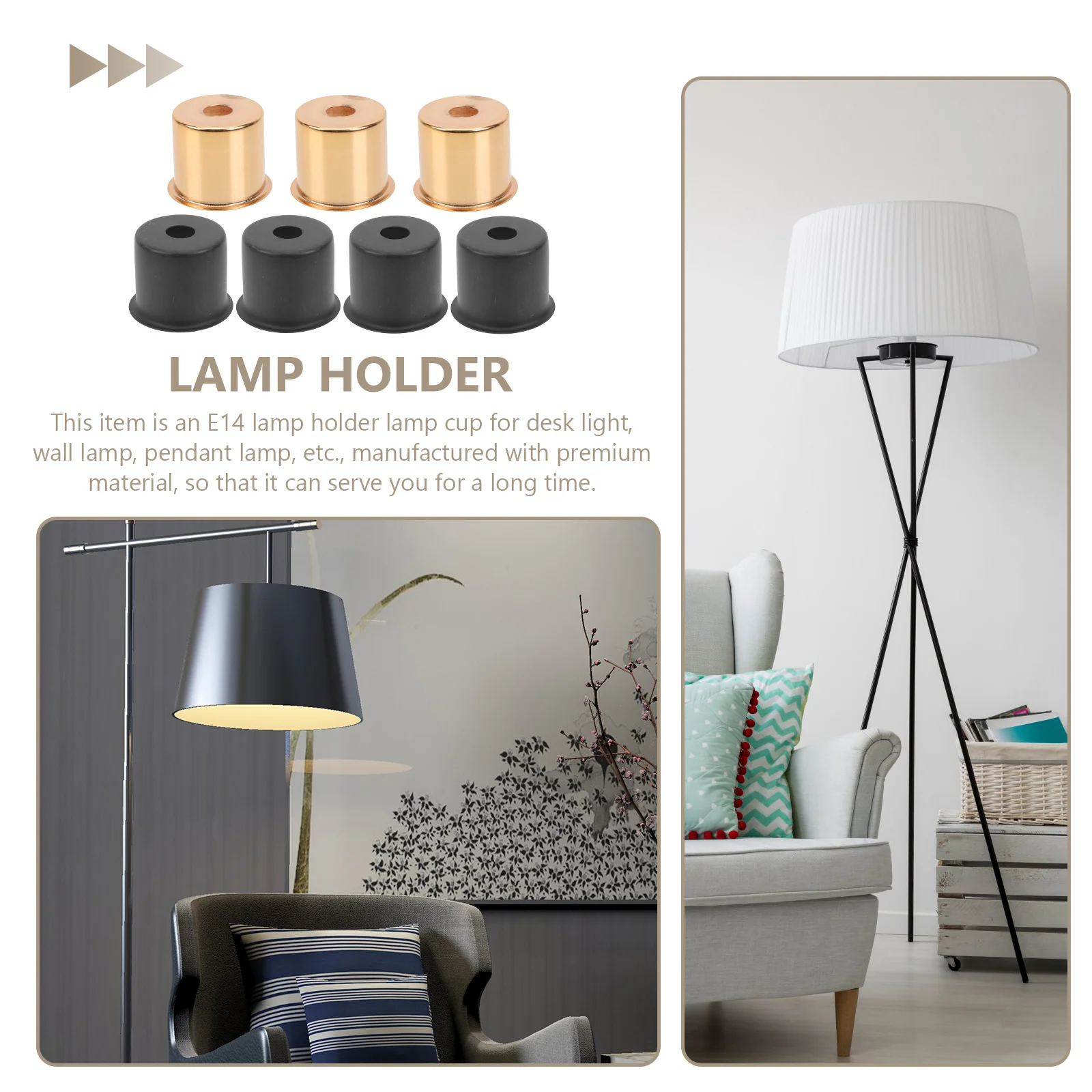 

7PCS E14 Lamp Holder Cups Black Small Base Multi function Screw Easy Install Home Office Bar Restaurant Lamp Socket