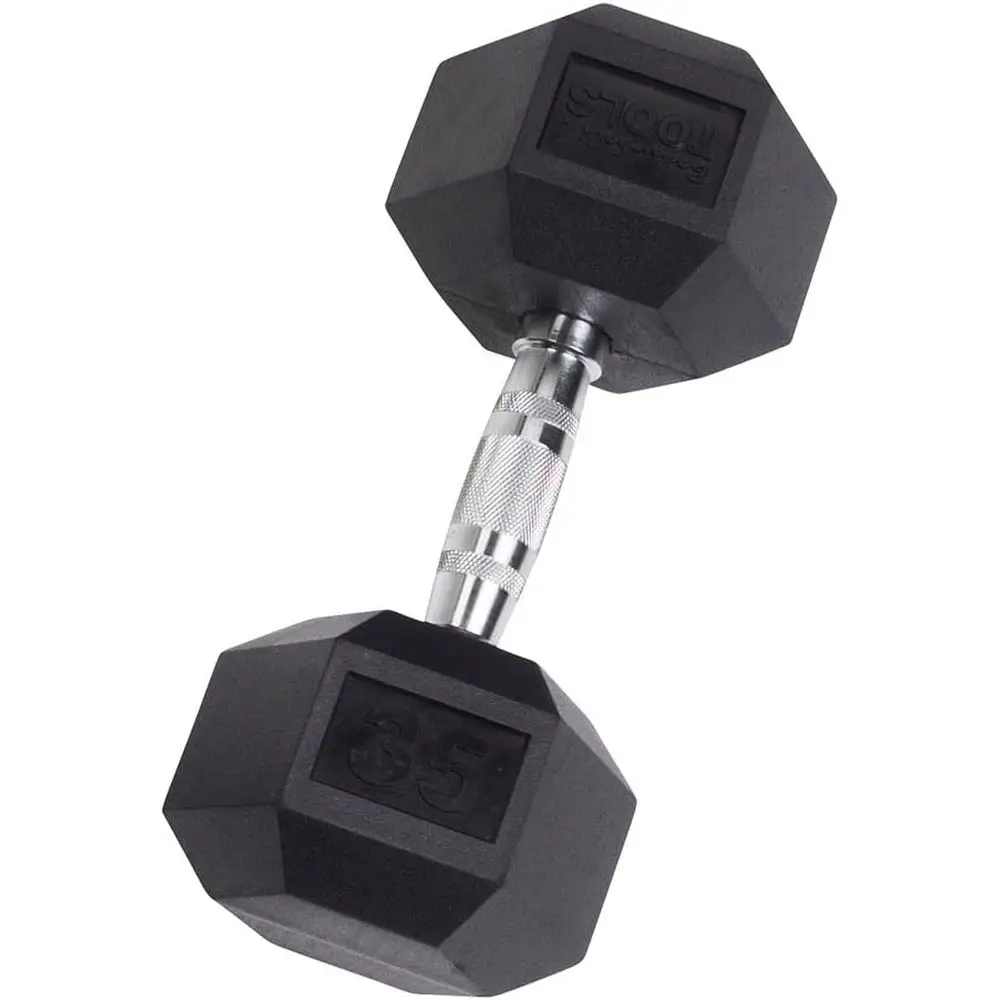 

Hexagonal Rubber Hexagonal Dumbbell, 35 lbs