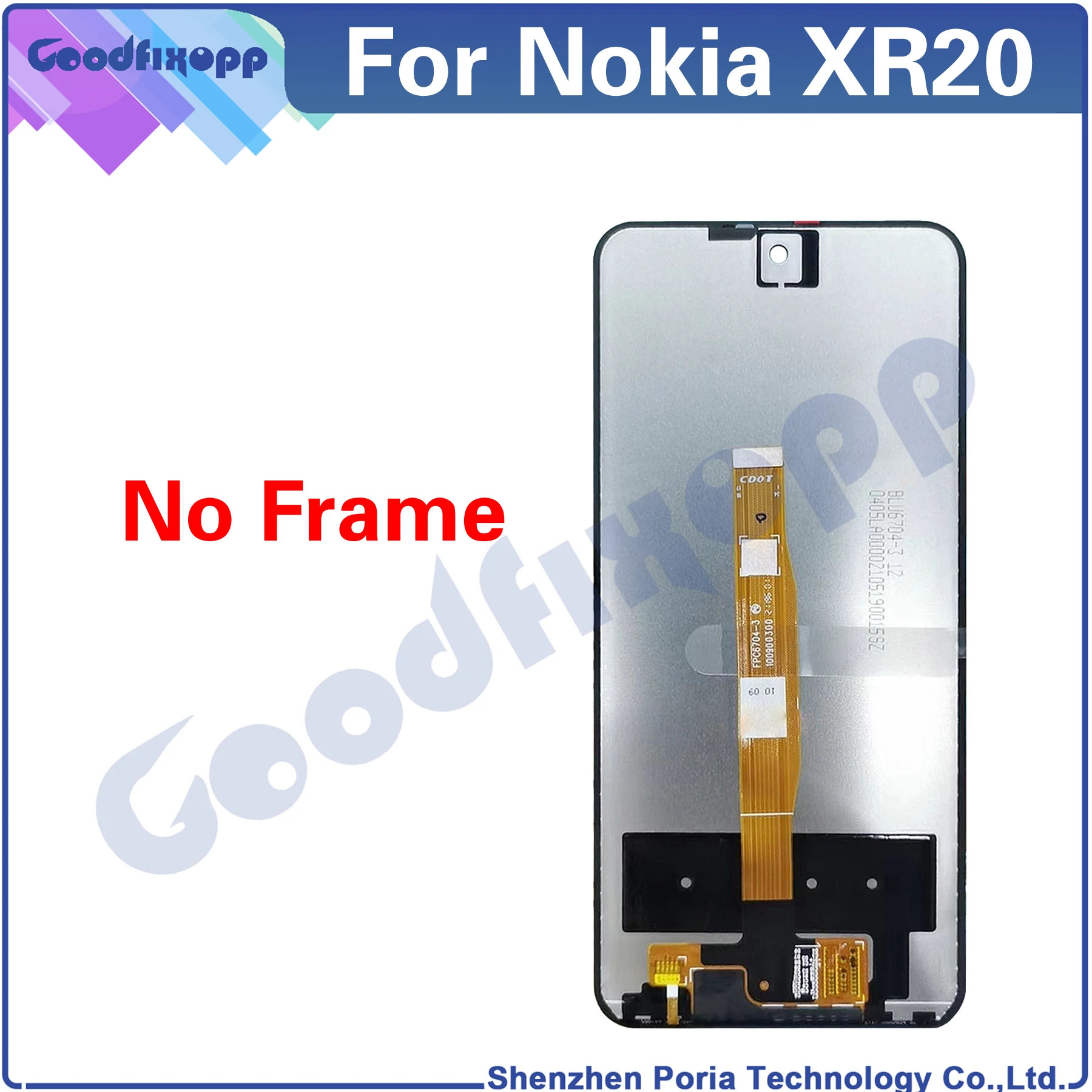 100% Test For Nokia XR20 TA-1368 TA-1362 LCD Display Touch Screen Digitizer Assembly Repair Parts Replacement