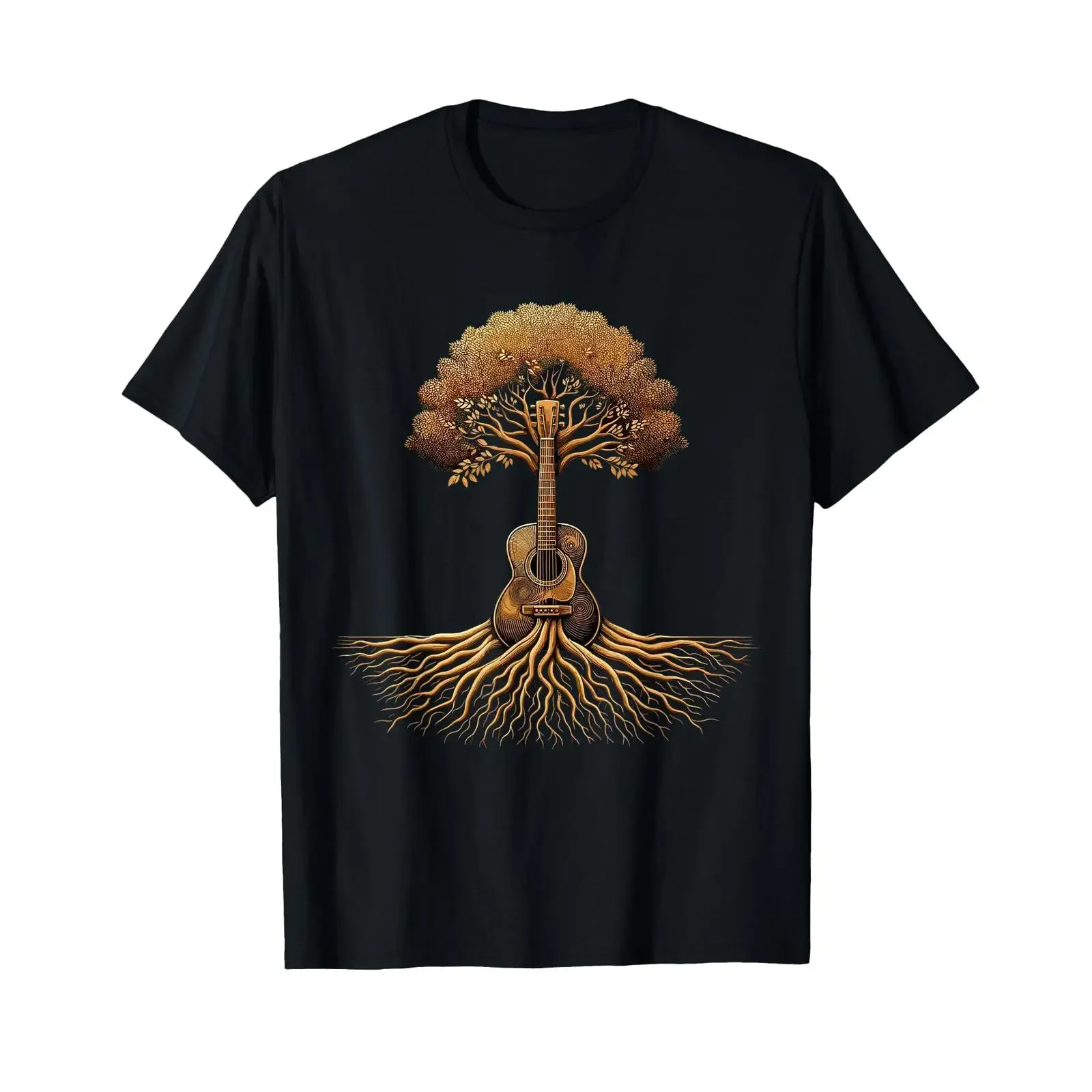 Guitarist Tree T-Shirt, Vintage-Waschung, Designerkleidung, Unisex, lässige Streetwear, weich, leicht grafisch, stilvoll