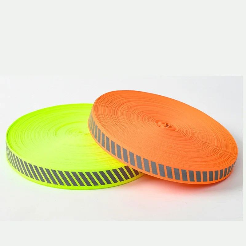 2,5 cm x 50 Jahre Twill Reflektierendes Gurtband Polyester Reflektierendes Klebeband Nähen für Kleidung – Detail 3