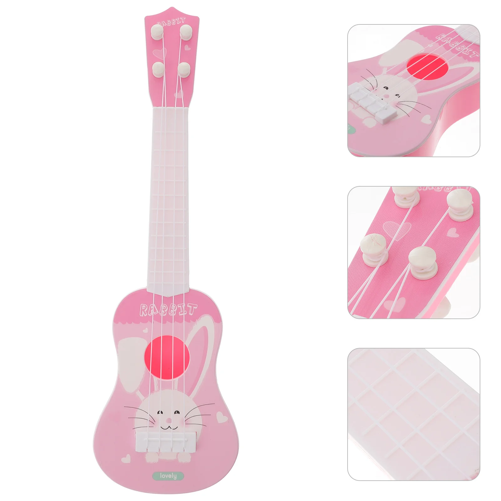 Toy Bunny Toys Guitar Vintage 36X117cm Kids Instrument Music Pink Style Acoustic Child