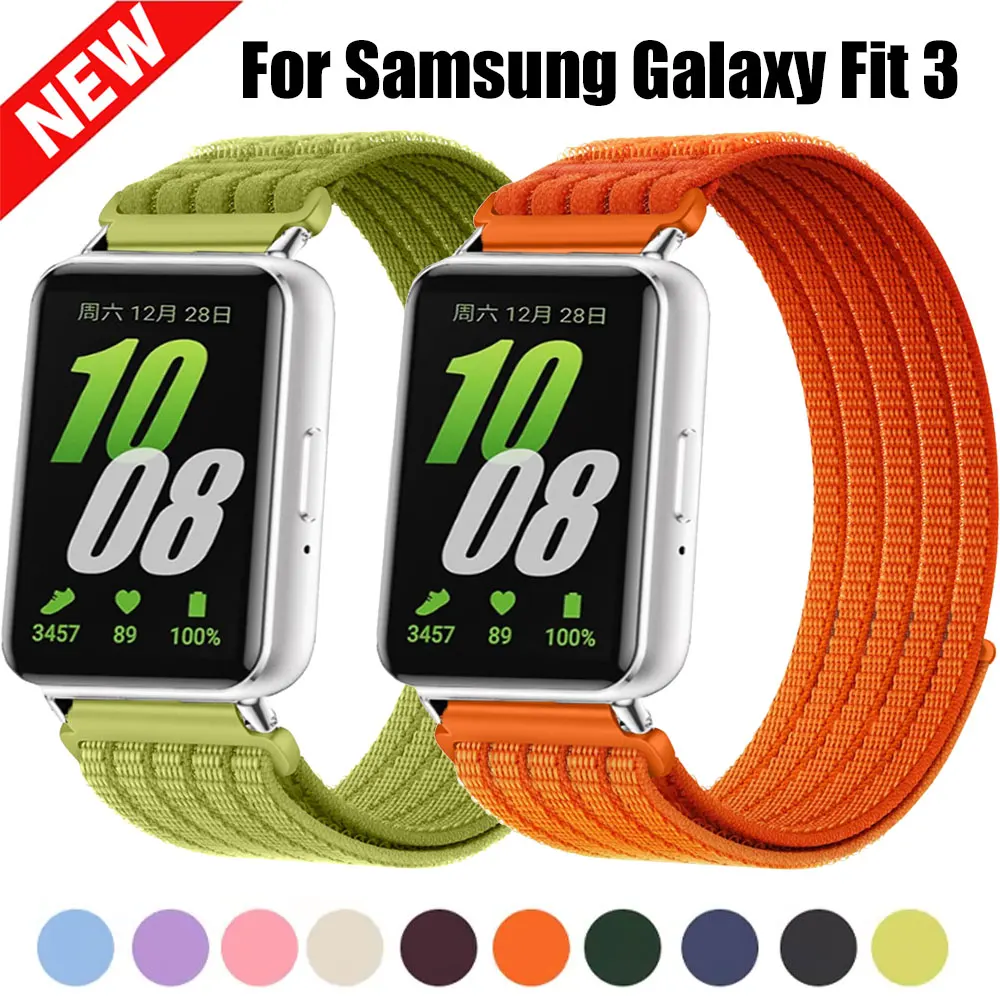 Image of Atmungsaktives Nylonband für Samsung Galaxy Fit 3, austauschbares Armband für Samsung Galaxy Fit 3, Sportarmband-Zubehör
