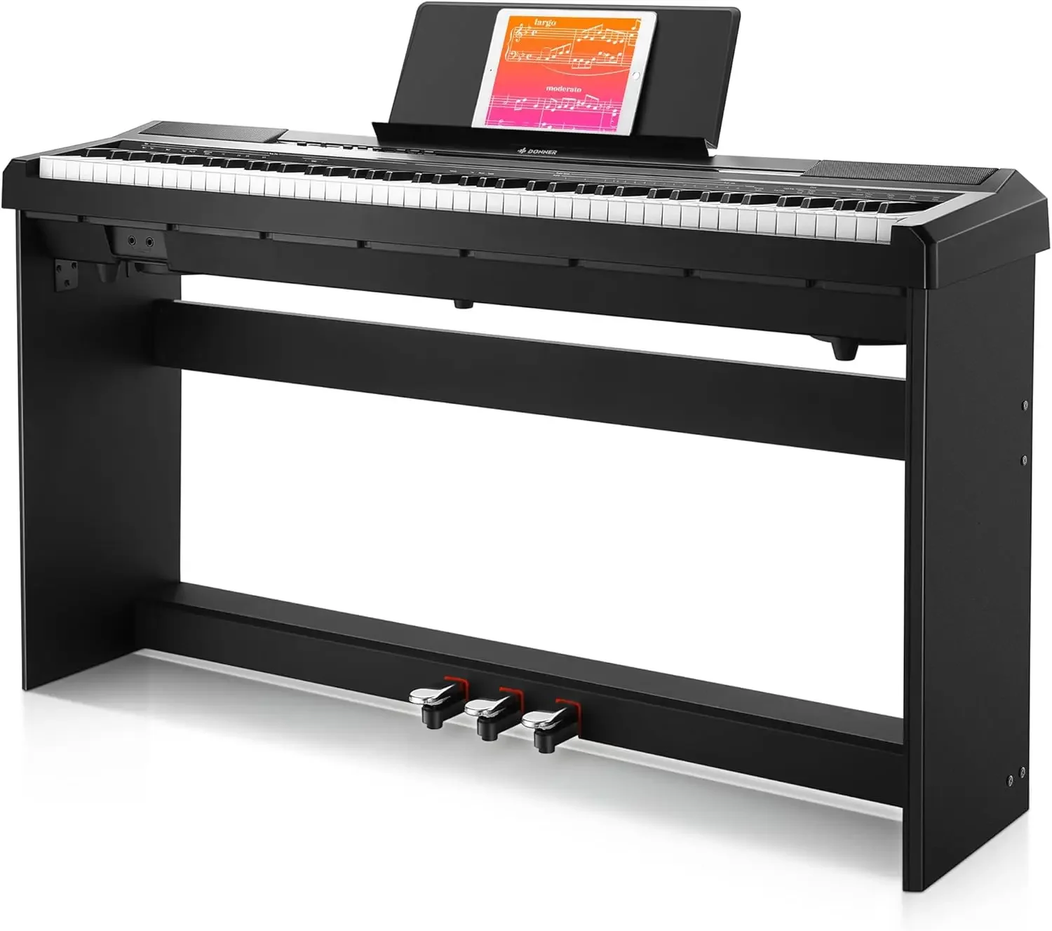 Digital Piano 88 Key Semi-Weighted, Full-Size Electric Piano Portable Keyboard for Beginners, with Furniture Stand