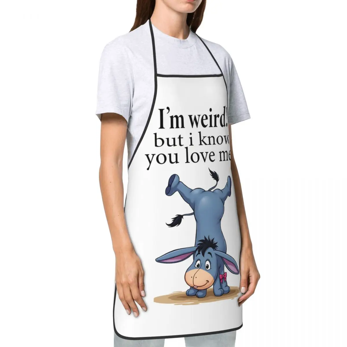 مخصص مضحك ويني ذا بوه Eeyore مريلة المئزر الرجال النساء للجنسين المطبخ الشيف Tablier المطبخ للطبخ الخبز اللوحة #3