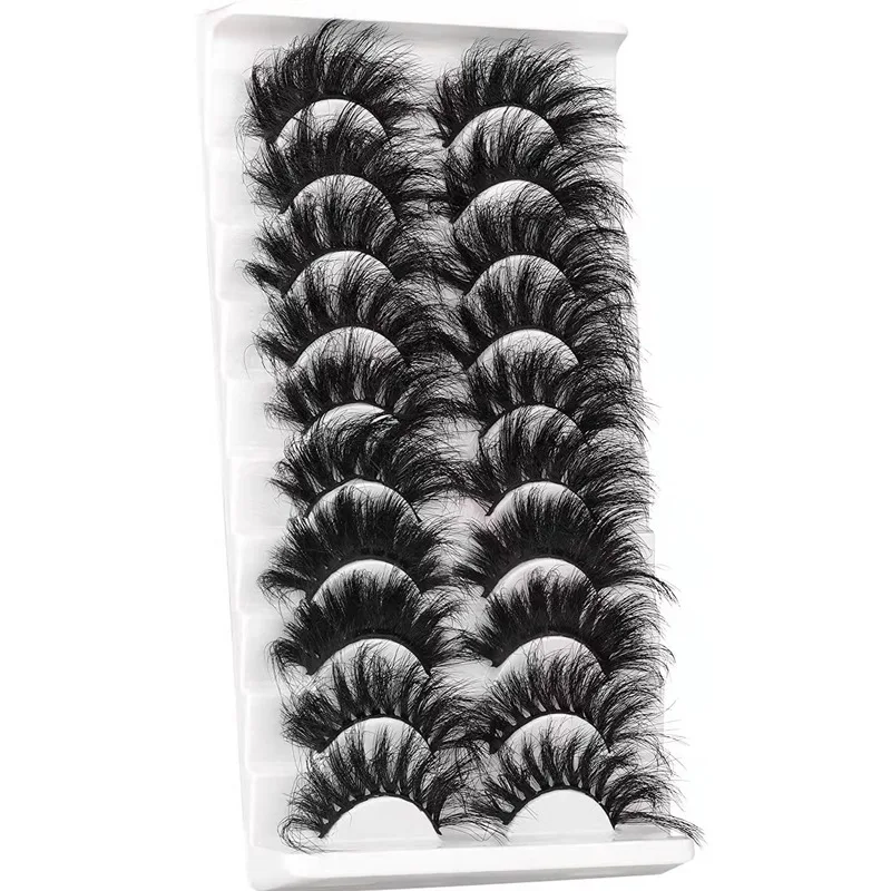 

New Arrival 10 Pairs Mixed False Eyelashes 1 Box of 5 Styles Imitation Mink Cross Border straight eyelashes for thick curling