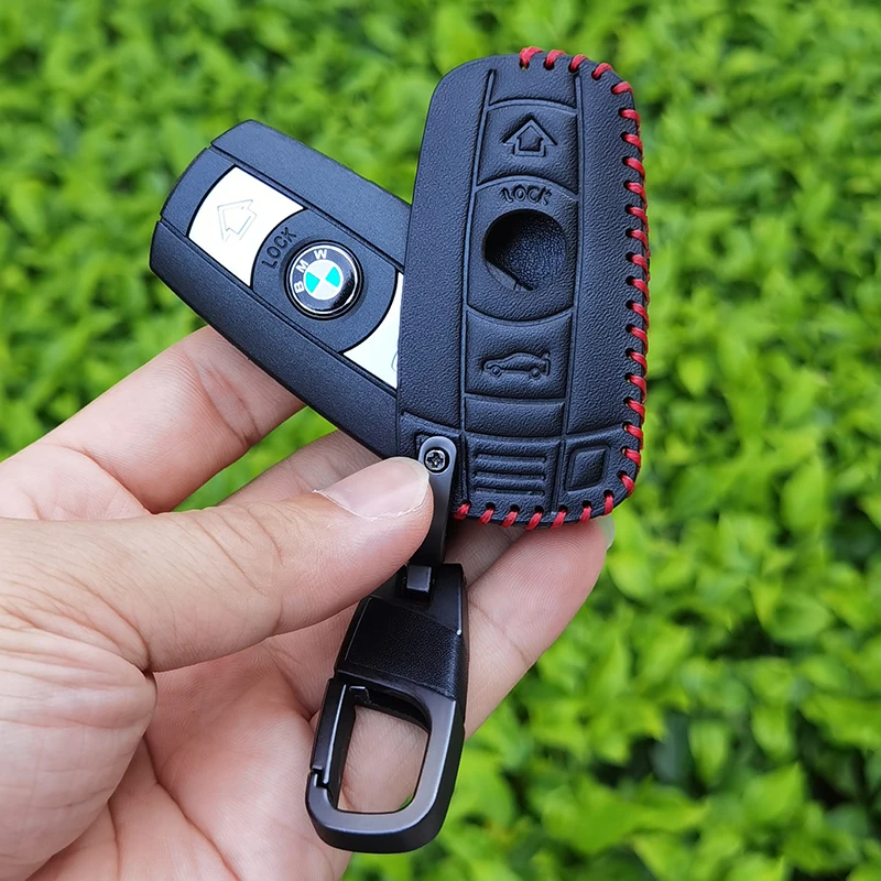 Leather Car Remote Key Case Cover for BMW E90 E60 E70 E87 3 5 6 Series M3 M5 X1 X5 X6 Z4 E71 E72 E88 E89 E91 E92 Accessories