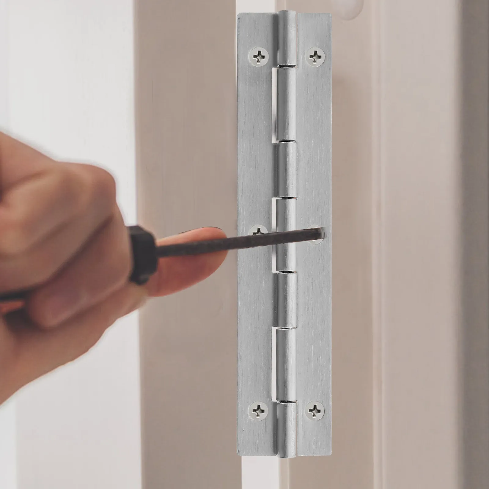 Stainless Steel Long Heavy Duty Piano Hinge Continuous Support for Cabinets Doors Toolboxes Wooden Boxes Piano Hinge