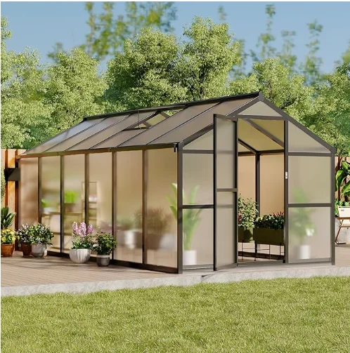 

rt-Eco-Friendly Waterproof Rodent Proof Super Large Greenhouse Heavy-Duty Powder Coated Aluminum Frame UV-Protected Panel！