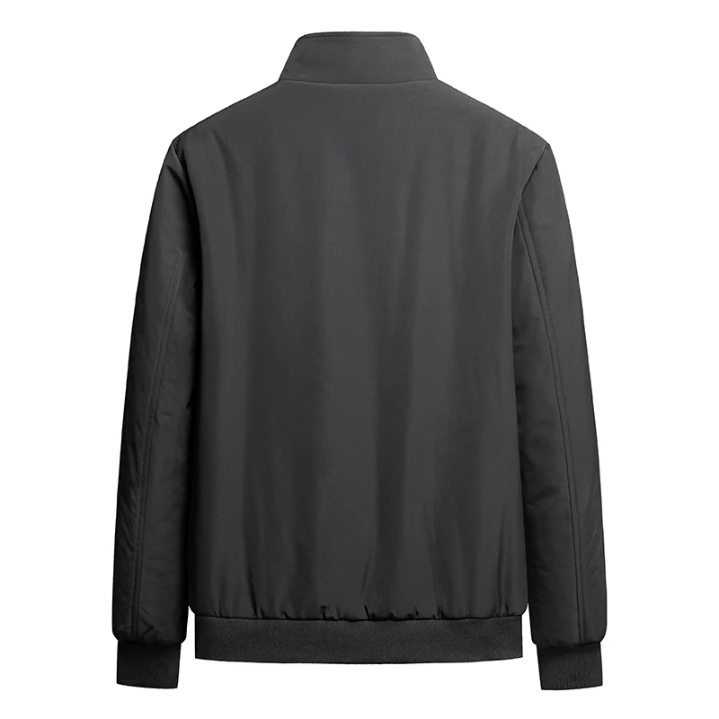 Chaqueta de oficina de negocios para exteriores, abrigo sencillo de cuello levantado, a prueba de viento y felpa gruesa, M-8XL, invierno, 2024