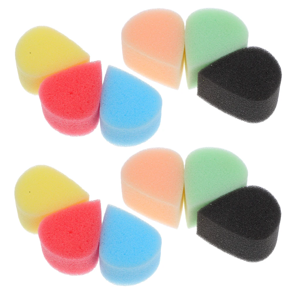 

12pcs Face Painting Safe Material Sponges For Craft Makeup Sponge Longlasting Color Clay Sponges Craft Kit