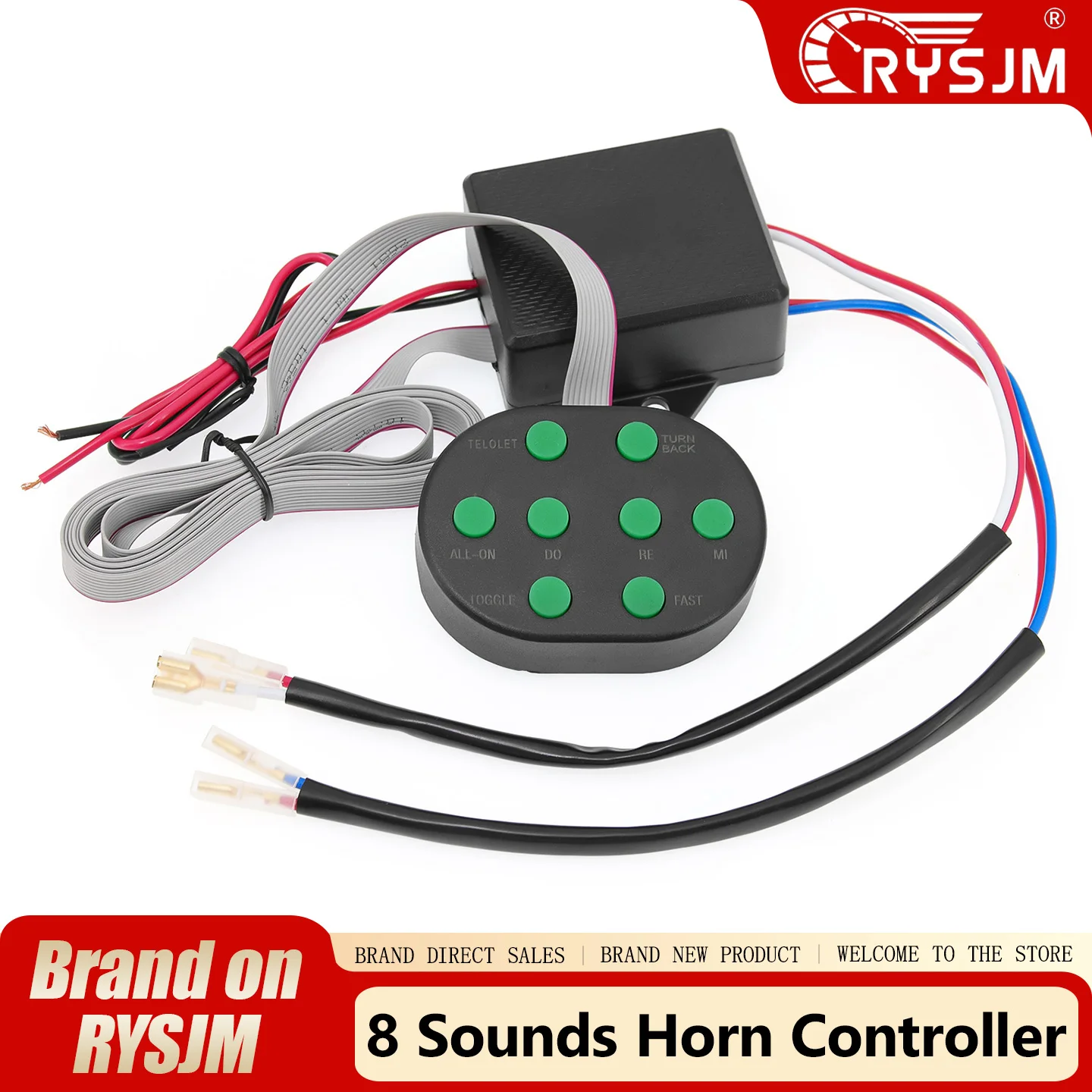 8 Sound Telolet Horn Controller 12V 24V Musical Air Horn Module With Wired Remote Control Panel For Truck Bus Lorry Control Box
