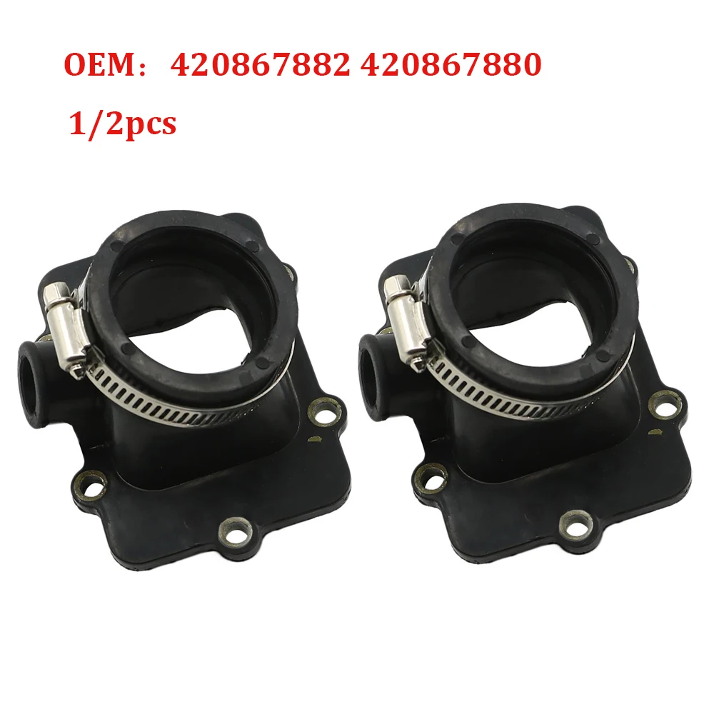 for SKI DOO MXZ LEGEND TOURNG 500 600 SKI-DOO Carburetor Boots Set FlangeOEM 420867882 420867880 Replacement Accessories