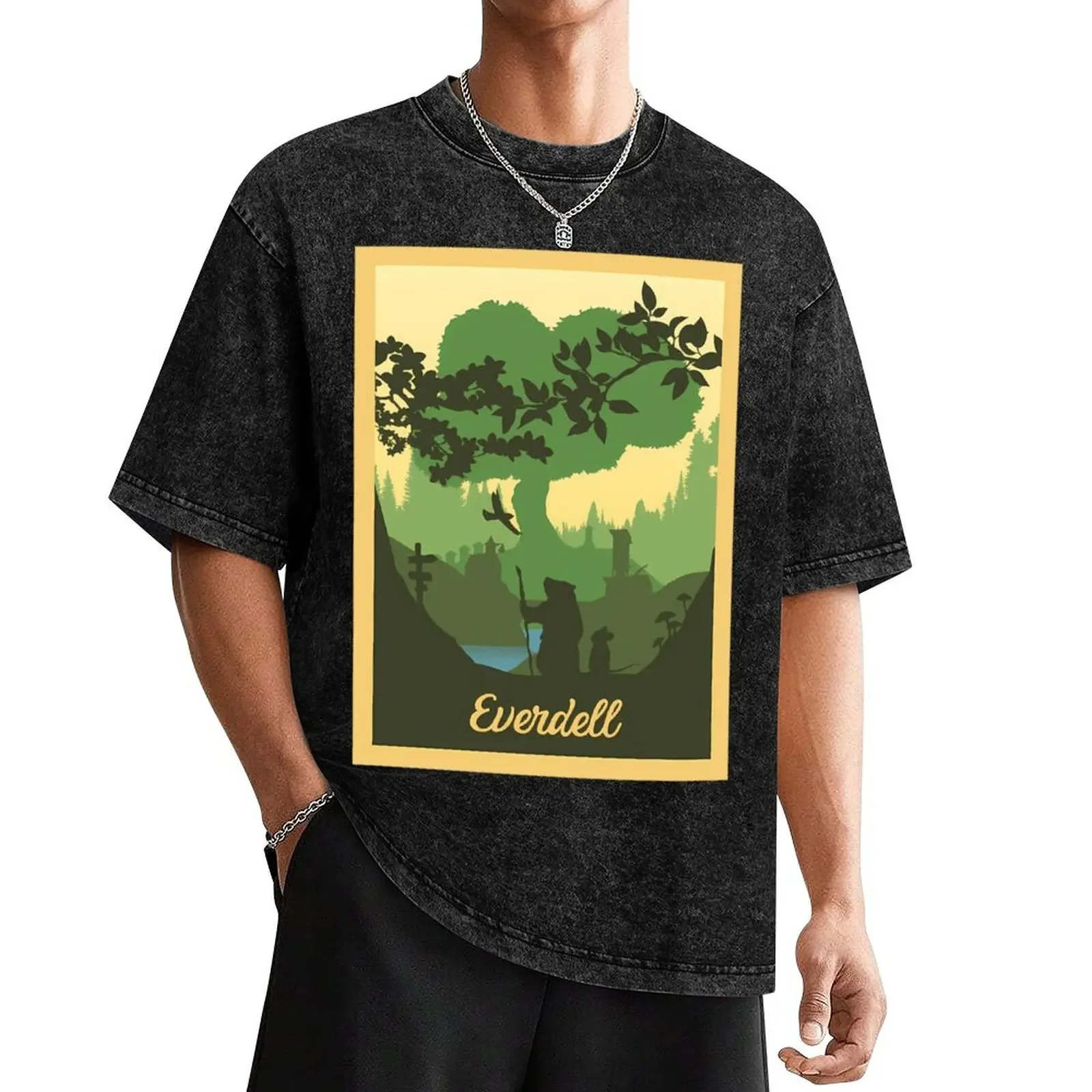 Everdell - Board Games - Minimalist Travel Poster Style - Board Game Art (Authorised) T-Shirt oversized Men's t-shirt