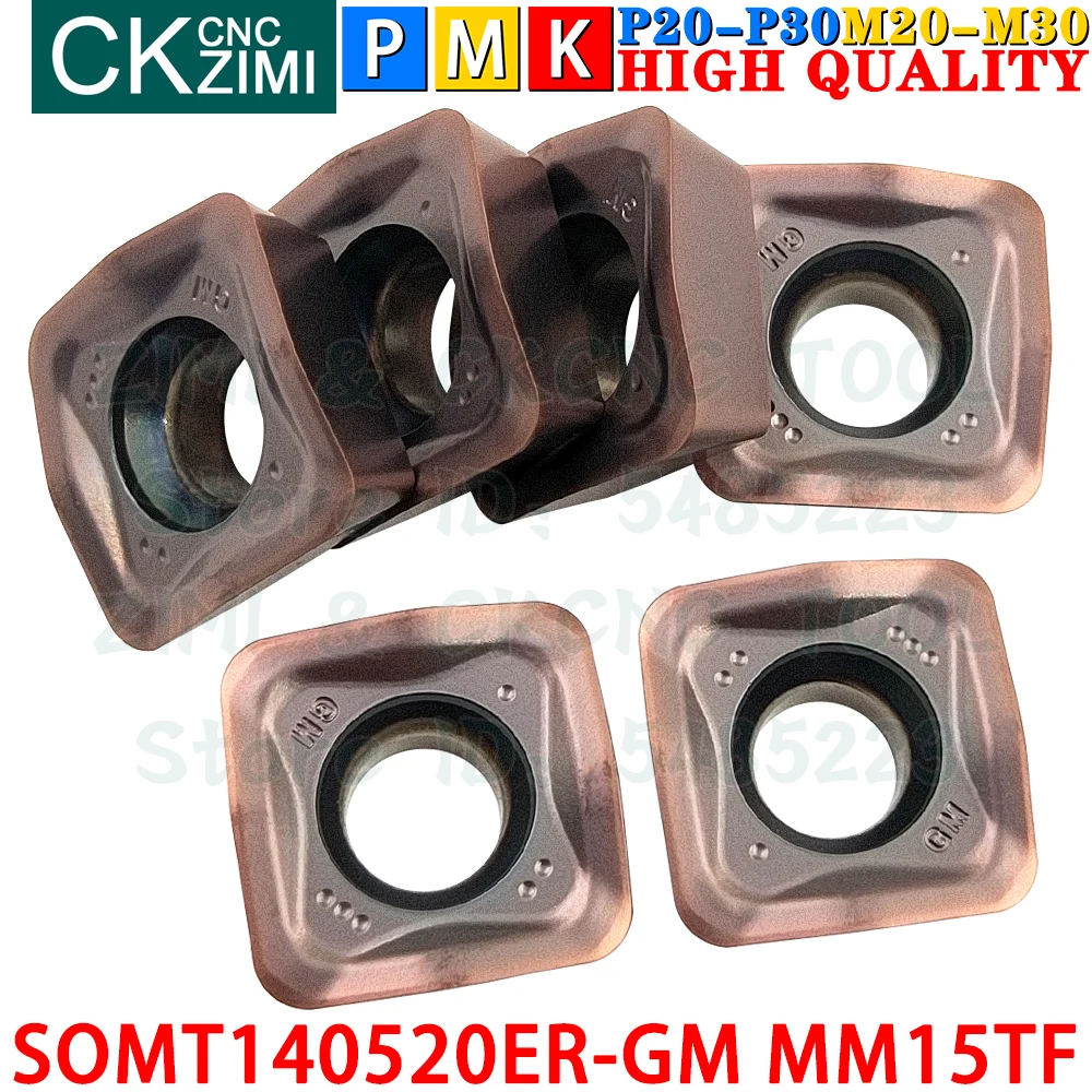 SOMT140520ER-GM MM15TF SOMT 140520 ER GM Carbide Inserts Fast Feed Milling Inserts MFH CNC Heavy Cutting Indexable Milling Tools