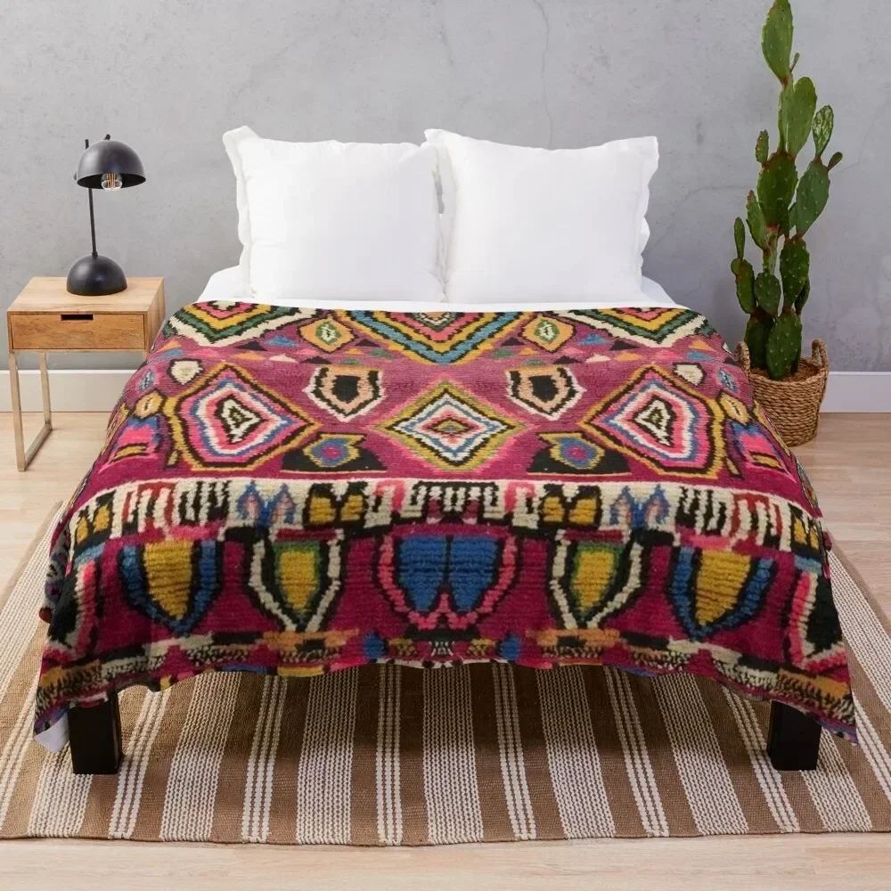 

Traditional Oriental Moroccan Berbe Throw Blanket Polar For Decorative Sofa Hairy Blankets