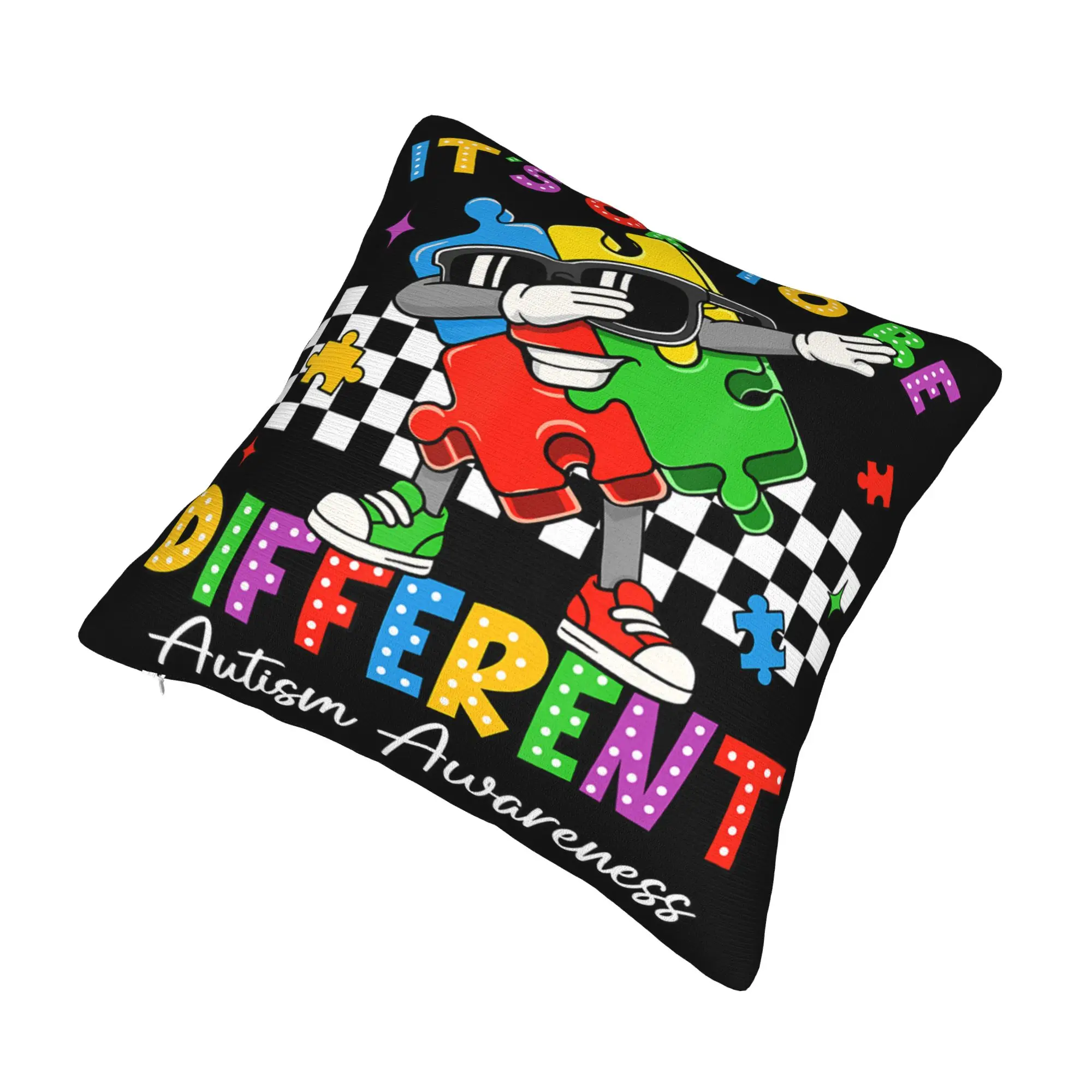 Dabbing Puzzle Autism Awareness Pillowcases Accessories Printing Cushion Cover Decorations  Pillow Case Cover Chair Multi-Size