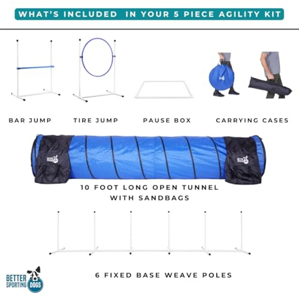 Complete Starter Agility Set for Dogs 5 Piece