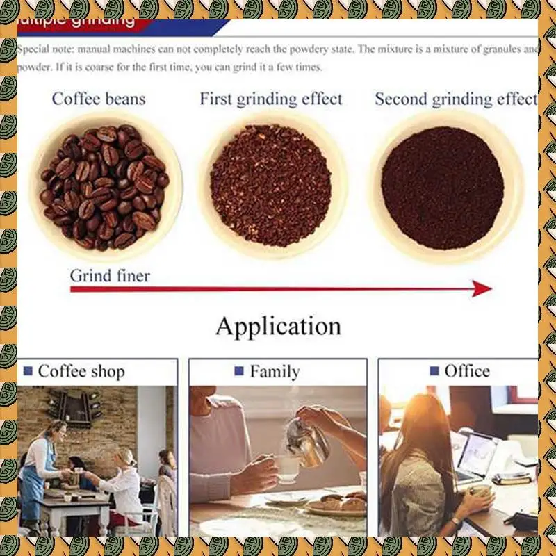 

A77I Manual Grain Grinder Hand Crank Grain Mill Stainless Steel Home Kitchen Grinding Tool For Coffee Corn Rice Soybean
