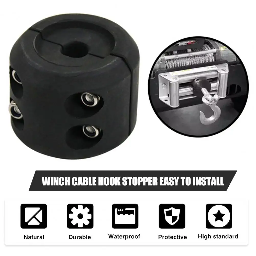 

Towing Hook Winch Stopper Effortlessly Protect Vehicle with Rubber Winch Stopper Towing Hook Accessories for Trucks