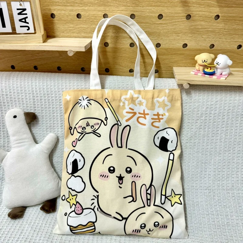 Large-capacity Storage Bag Student Storage Backpack Single-shoulder Bag Canvas Bag Cartoonish and Cute Handbag Shopping Bag view 4