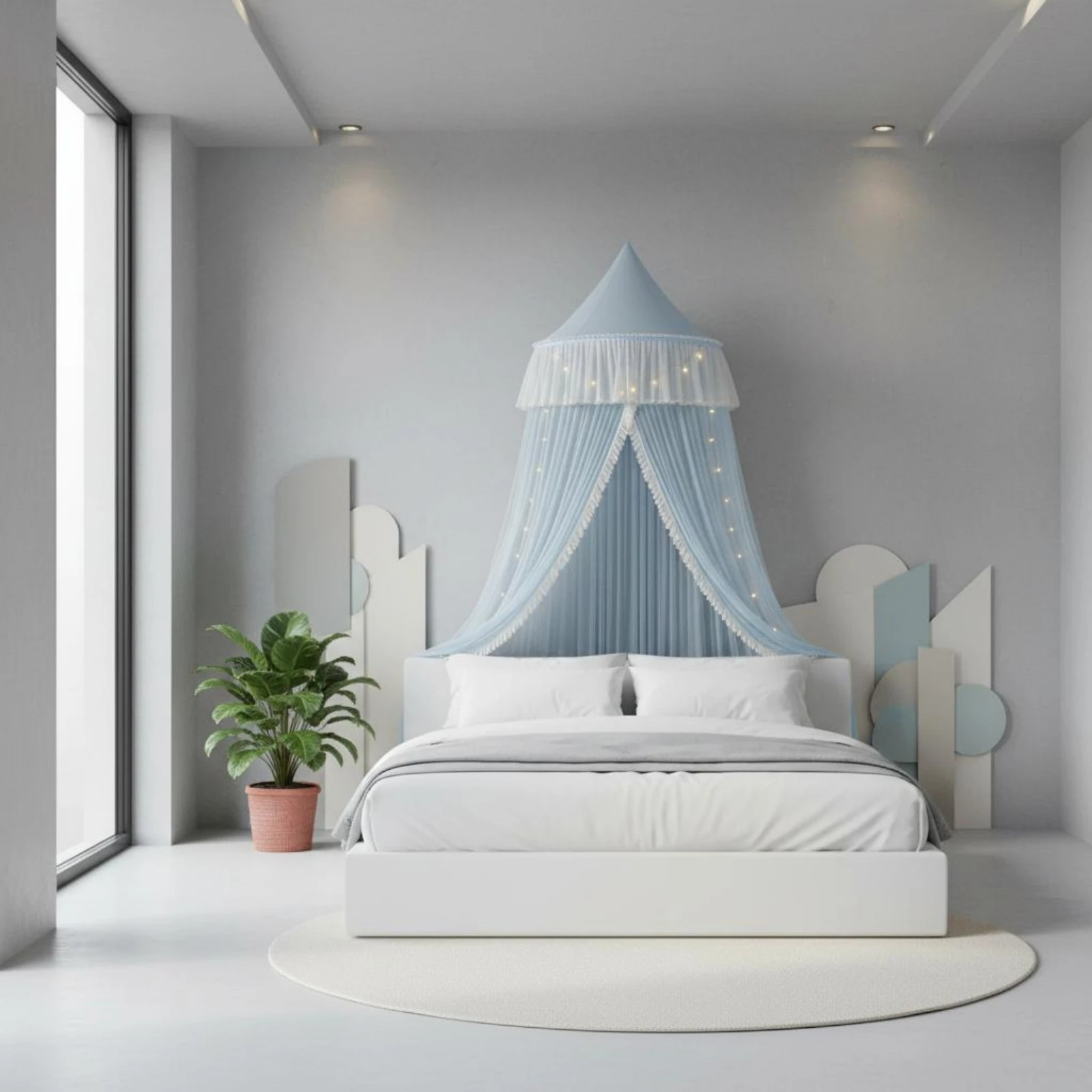 Double Layer Bed Canopy Decorative Princess Bed Canopy Dome Bug Net Soft Translucent Home Decor Breathable for Girls, Bedroom