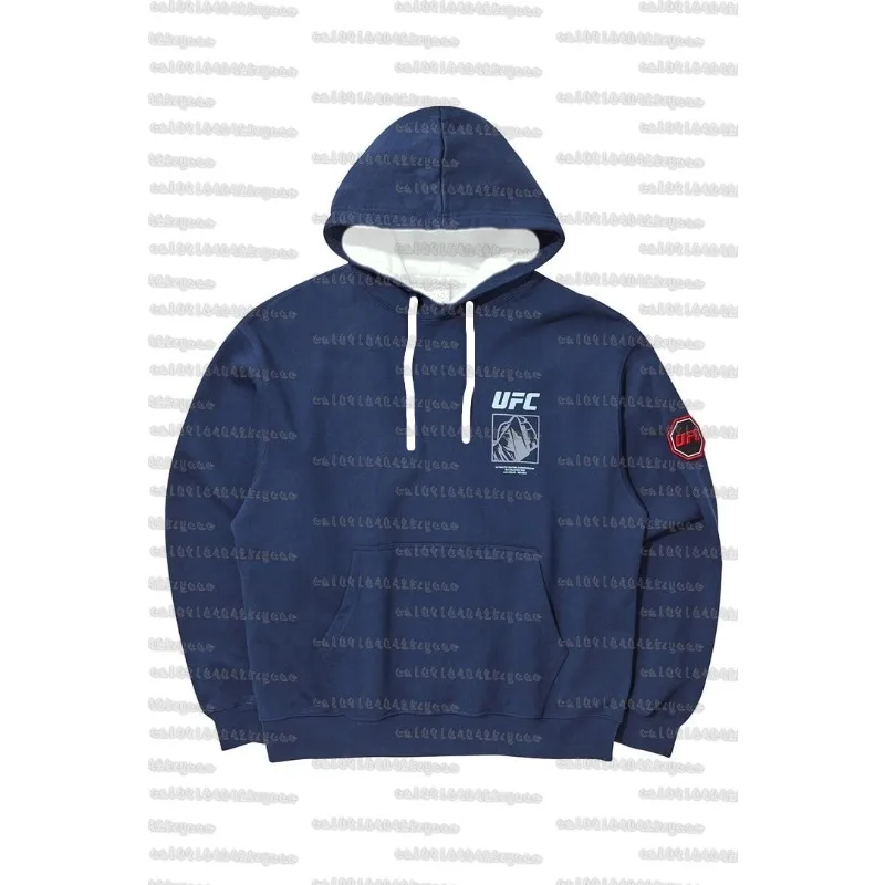 

UFC Hoodie AutumnWinter Long Sleeve Sweatshirt Men And Women Boxing Fighting Training Oversized Blue Breathable Quick Drying Top
