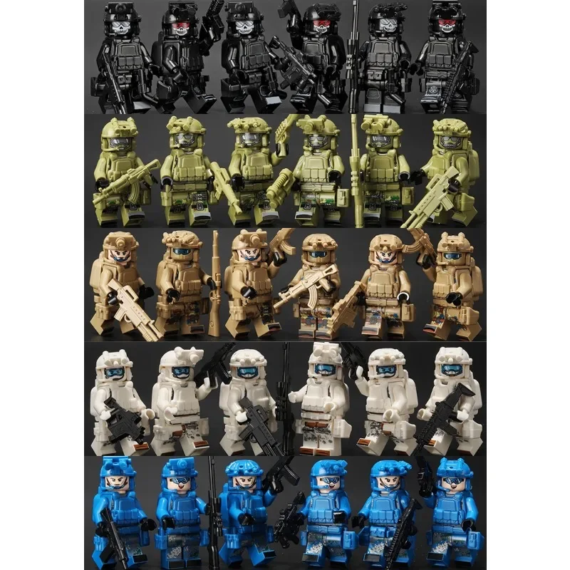 Anzahl der militärischen Bausteine, Veyron, SWAT, Wolf-Soldaten, Spezialeinheiten, Geister, SWAT-Soldaten und tragbare Spielzeuge. Geschenk – Detail 11