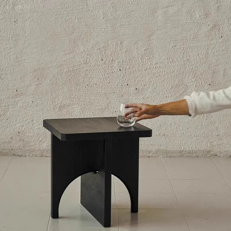 Wooden Coffee Tables Bedroom Nightstand Sofa Side Plank Low Plinth Corner Table Rectangle Console Drink Holder Home Furniture