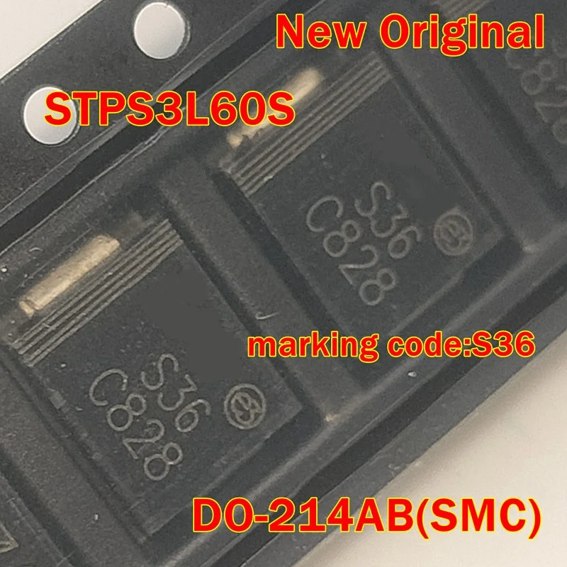 

1Pcs to 100Pcs Stps3L60S Do-214Ab(Smc) New Original Marking Code:S36 Power Schottky Rectifier