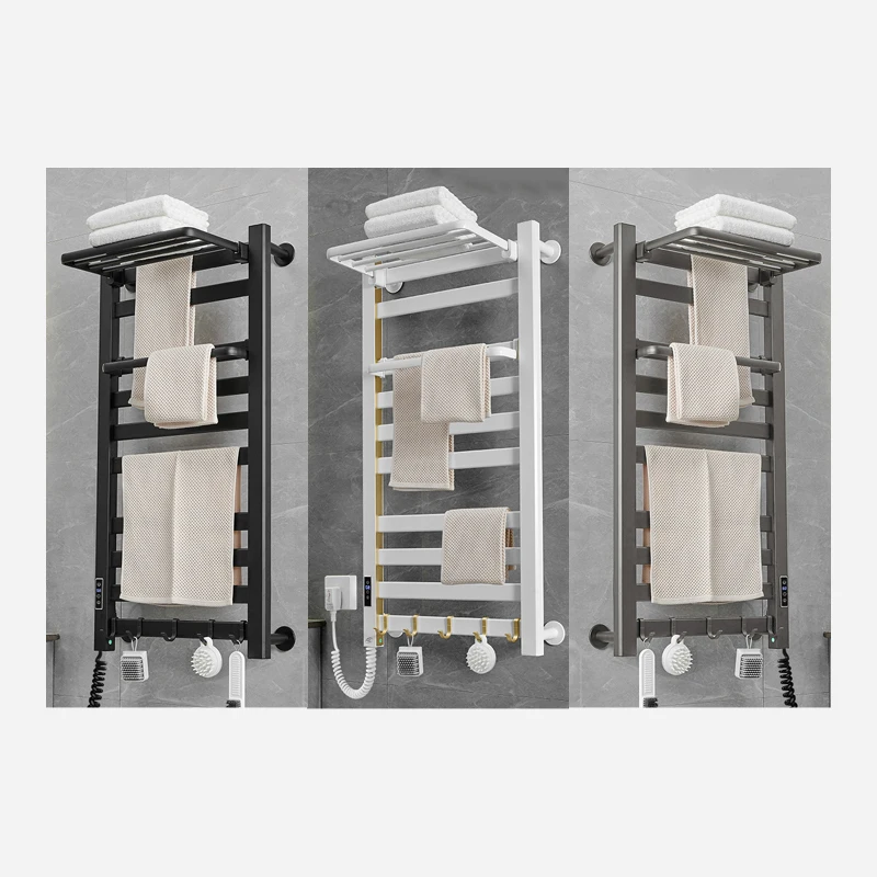 Top 1 Modern Hot Sale Aluminum Dryer Bathroom Smart Thermostat Timer Towel Heating Rack Towel Drying Heating Towel Rack