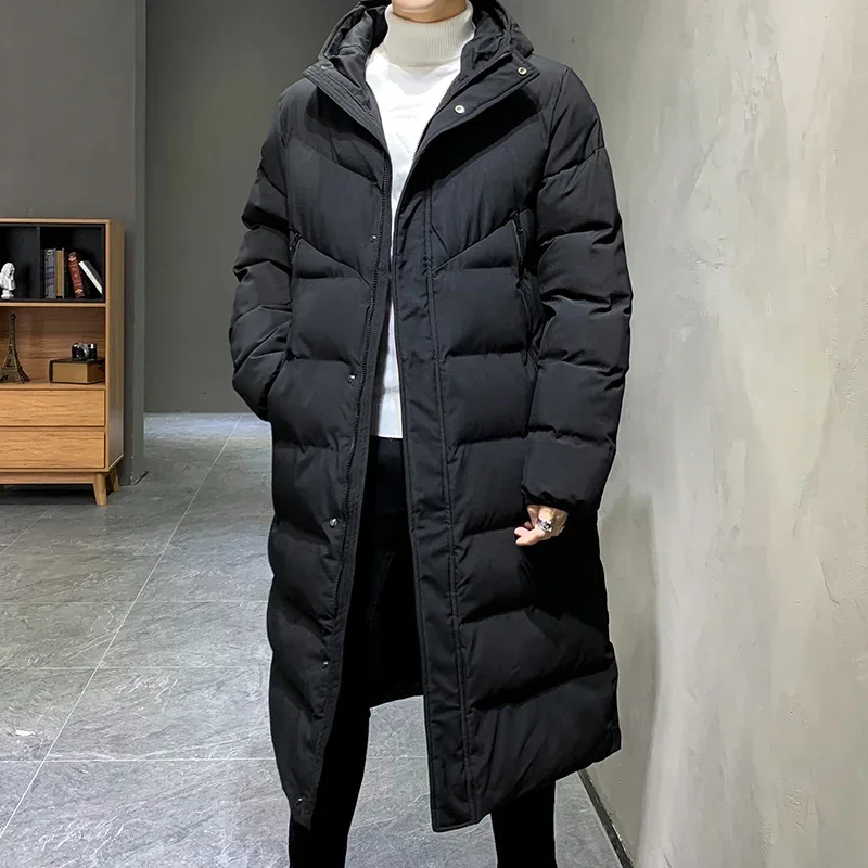 Brand Long Parkas Men Women Winter Outwear Fashion Long Thicken Parka Jacket Men Winter Windbreaker Cotton Coats Male Clothing